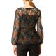 thumbnail image 3 of INSPIRE CHIC Blusa Peplum de Encaje para Mujer con Mangas de Pulsera Florales y Cintura con Lazo XL Verde, 3 of 8