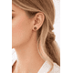 thumbnail image 4 of Aros Ámbar Circular Plata 950 1cm Mujer Elegantes Piedra Ámbar., 4 of 6