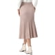 thumbnail image 3 of INSPIRE CHIC Falda Maxi de Punto para Mujer con Cintura Alta Elástica, Falda Plisada Suave a Rayas Casual S Albaricoque Rosa, 3 of 6