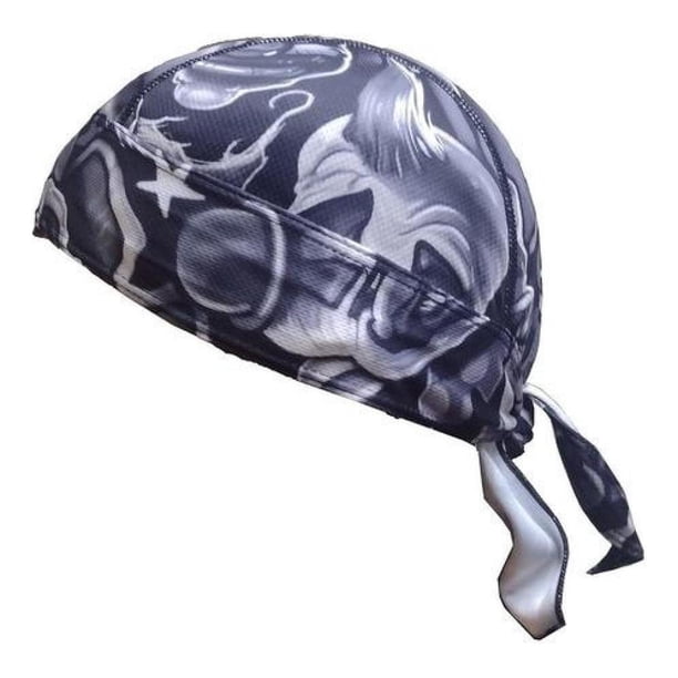 Bandana Estilo Pirata , Protección Uv, Deportes Moto Bici gris M