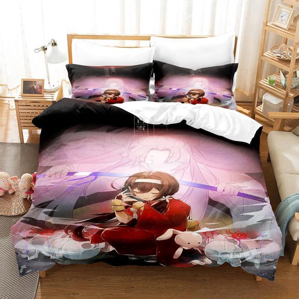Anime Kawaii Girl Kyouka Bedding Set Single Twin Full Size Bed Set Adult Kid Bedroom Duvet cover Sets Bed Sheets