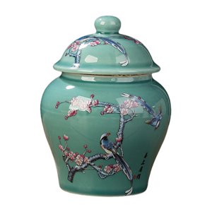 Magideal - Jarrón De Cerámica Para Jengibre, Jarrón Asiático, Regalo, Artesanía Tradicional China, Jarrones De Para Sala De Estar, Fiesta, Hogar, Ofici Vientre De Flor De Ciruelo