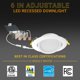 thumbnail image 3 of Luz LED empotrada NUWATT 15 cm, paquete de 6, regulable, 3 of 9