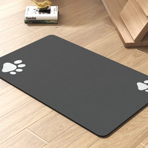 Alfombrilla de alimentación para mascotas PADOOR absorbente para cuenco de comida y agua