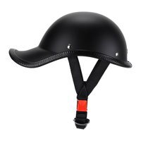 Magideal - Cascos De Media Cara Para Motocicleta Gorra De Béisbol Estilo Verano Ciclismo Casco De Seguridad Matt Black Negro Mate