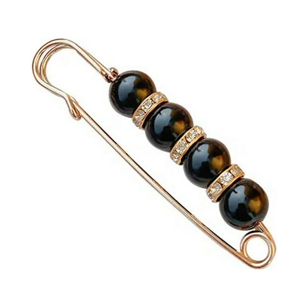 Women's Sweater Shawl Clips - Faux Pearl Brooch Pins for Dresses, Pants & Skirts - Safety Pin Decor