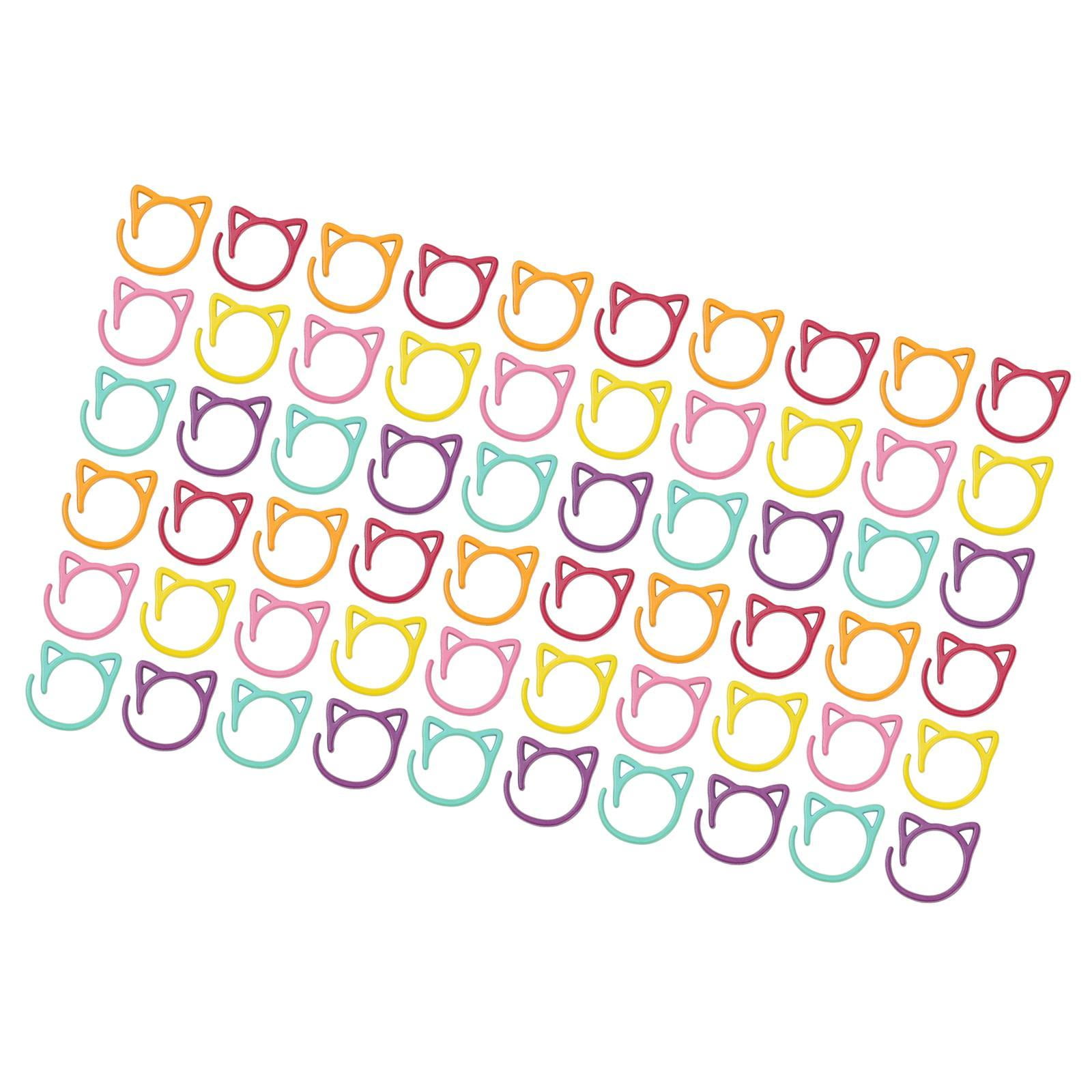 Bothyi - Marcadores De Puntada De 60 Piezas Marcadores De Costura De Orejas De Gato Bricolaje Para Coser Tejido De Punto Colorido