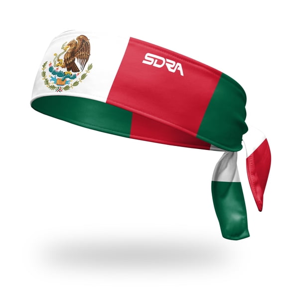 Cinta Para La Cabeza Con Bandera De México Antideslizante Y Transpirable
