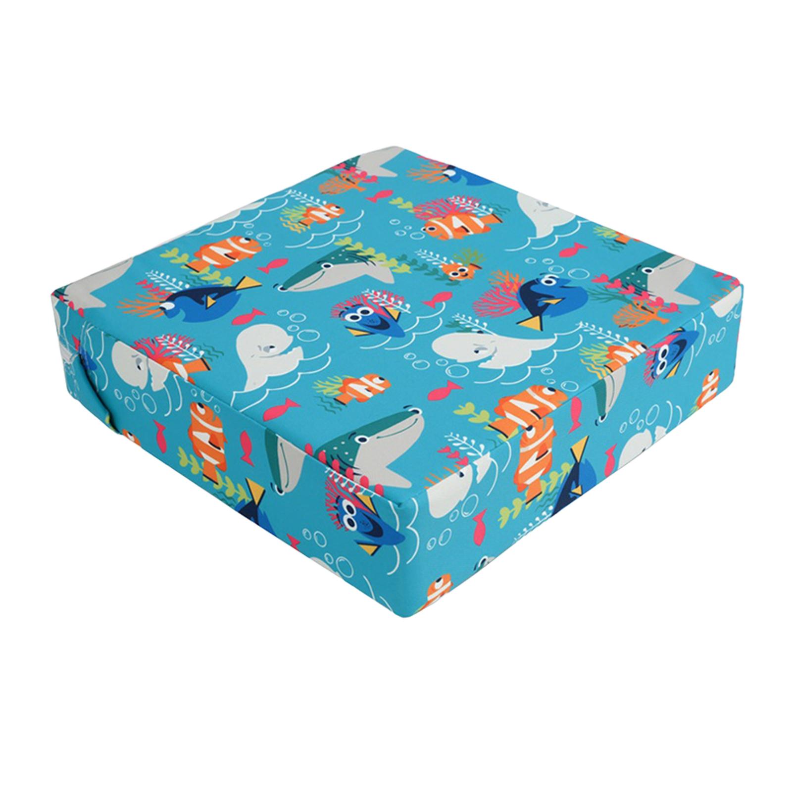 Magideal - Cojín Elevador Para Silla, Cojín De Espuma Antideslizante Para Silla De Comedor Para Niños Pequeños, Cojín Para Asiento Para Bebés, Niños Y Niñas Mundo Marino