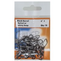 Silver Wave - Destorcedor Con Snap Para Pesca Negro #2 Sobre Con 10Unid