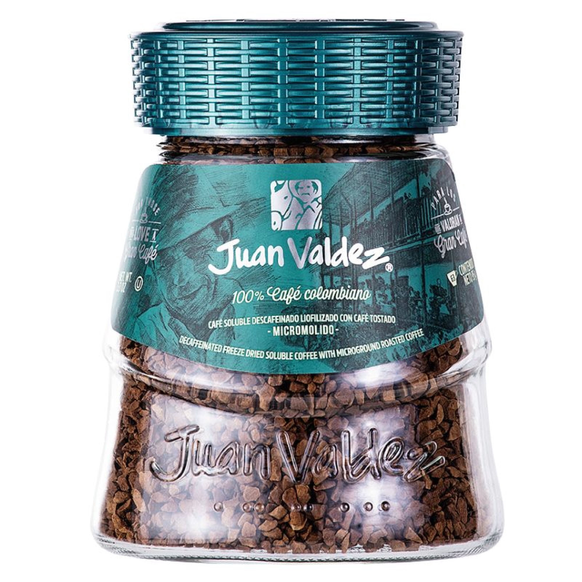 Café Liofilizado Descafeinado Frasco 95 g Juan Valdez