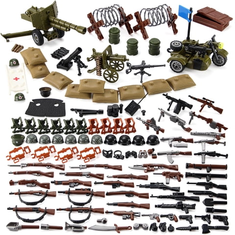 Set De Armas Feleph Segunda Guerra Mundial Con Accesorios Para Figuras De Soldados