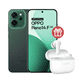 thumbnail image 1 of Smartphone OPPO Reno14 F Verde + Audífonos Enco Buds3 Pro Blanco Pack, 1 of 12
