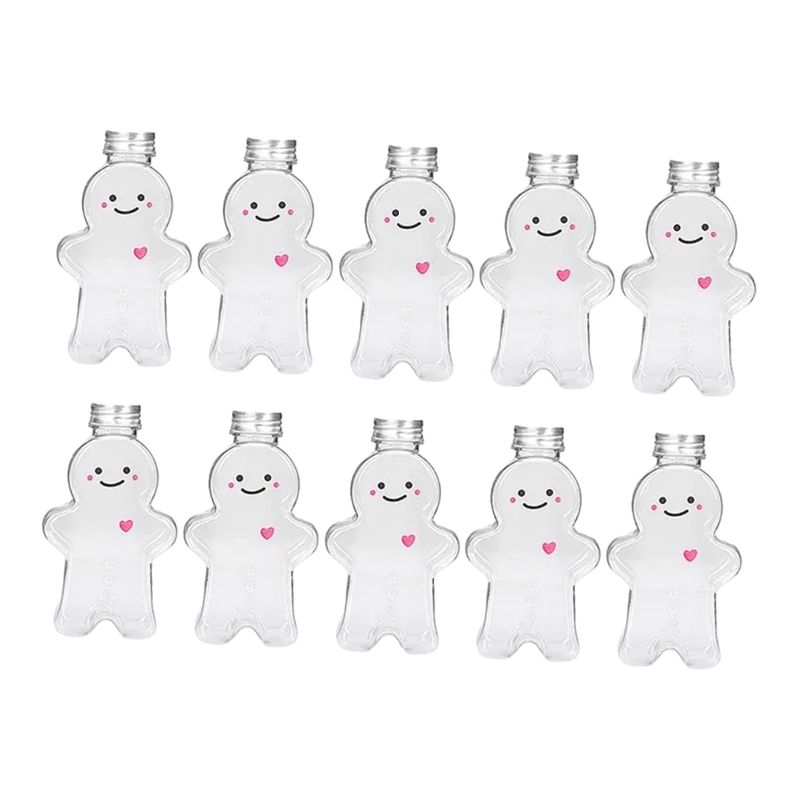 Bothyi - 10 Botellas De Jugo Vacías De Hombre De Jengibre De 500 Ml Para Jugo De Refrigerador De Té Transparente