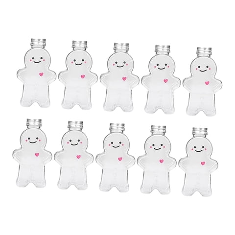 Bothyi - 10 Botellas De Jugo Vacías De Hombre De Jengibre De 500 Ml Para Jugo De Refrigerador De Té Transparente