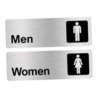 Magideal - Etiqueta De Baño, Señal De Puerta De Inodoro, Indicador De Recordatorio, Fácil De Instalar, Señal De Baño, Señalización De Baño Público Para Parques,