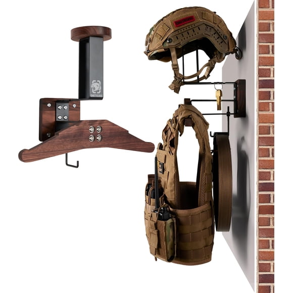 Soporte de pared Gear OneTigris Tactical para casco, chaleco y cinturón