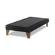 thumbnail image 1 of Base de cama europea de 1,5 plazas Negro Felpa 2.00 METROS, 1 of 3