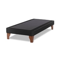 Kerabaalshop - Base De Cama Europea De 1,5 Plazas Negro Felpa 2.00 Metros