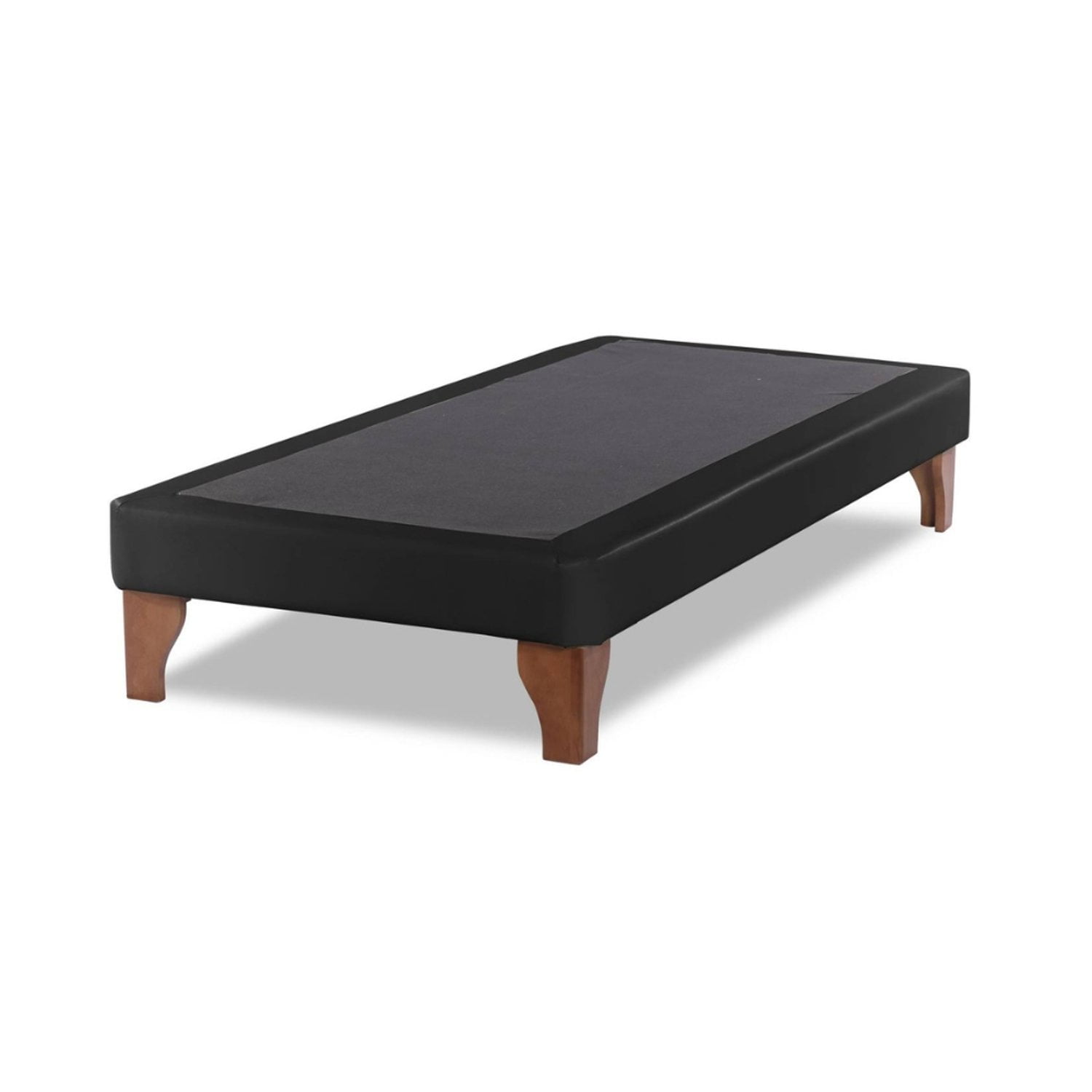Kerabaalshop - Base De Cama Europea De 1,5 Plazas Negro Felpa 2.00 Metros