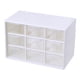 thumbnail image 4 of Caja De Cajones De Escritorio A Prueba De Polvo Para Joyería, Cosméticos, Hogar, Oficina, 9 Cuadrículas, Color Blanco, 4 of 5