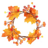 Magideal - De Coronas De Anillos Hojas Artificiales Para La Decoración Floral De Acción De Gracias , Hojas De Arce 4.72In