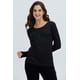 thumbnail image 1 of Polera Mujer Botón Rib Lisa Negro, 1 of 4