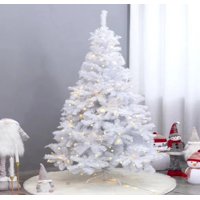 Artihogar - Árbol De Navidad 210 Cm Con Luces Led Colores Blanco