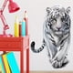 thumbnail image 1 of 1pc, Lifelike Cute Lovely White Tiger Jungle Animal Wall Stickers Removable Wall Decals Peel And Stick Wall Art Decorations Home Decor For Kid Nursery Baby Bedroom Living Room Playing Room, 1 of 5
