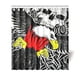 thumbnail image 1 of Cortina de ducha con diseño de calavera y ganchos, 66 x 72 pulgadas, 1 of 3