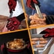 thumbnail image 5 of 1 par/2 guantes para barbacoa, guantes para asar, guantes resistentes al calor para horno, guantes ignífugos de cocina de 800 °C para asar, hornear, cocinar y soldar., 5 of 6