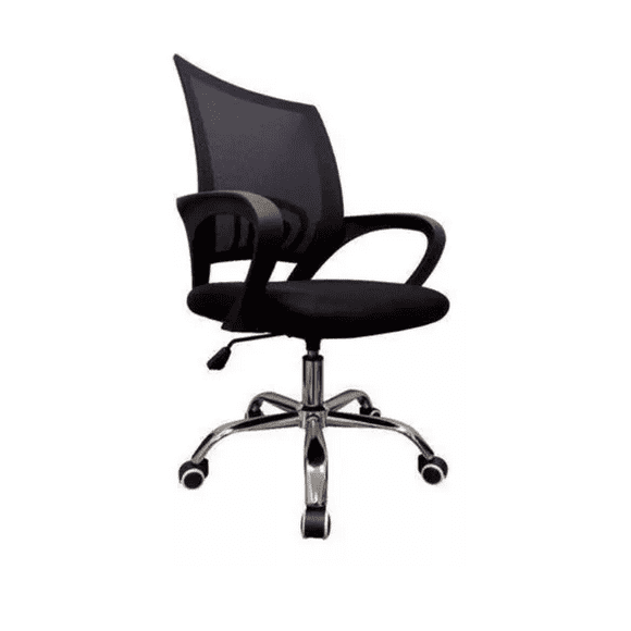 Silla de escritorio ergonómica Lumax Ezri con tapizado de mesh negra