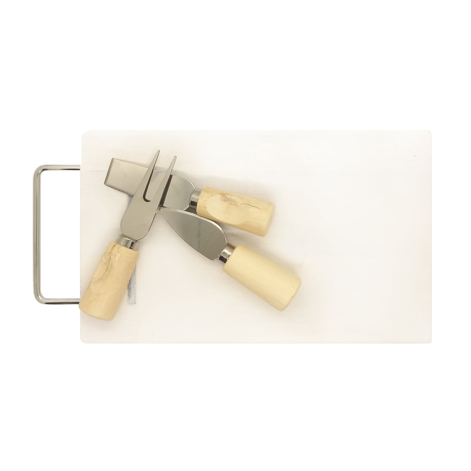 Importclick - Tabla Aperitivo Quesos Madera Hevea 3 Herramientas