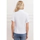thumbnail image 3 of Blusa Mujer Manga Corta Elasticada Lisa Botones Formal 0057, 3 of 3