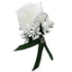 thumbnail image 3 of Estimulación Flor de rosa Broche Pin Ramillete de novia Blanco y verde oscuro, 3 of 5