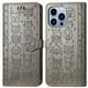 thumbnail image 1 of Funda Cartera FOXDOCK para iPhone 13 ProMax , Flip PU con Relieve de Gatos y Perros, Tarjetero y Soporte, 1 of 6