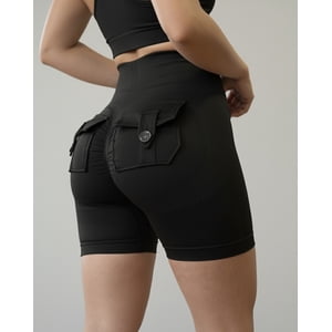 Flix Spa - Short Deportivo Mujer Push Up Con Bolsillo Trasero