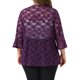 thumbnail image 4 of Agnes Orinda Trajes de Halloween para Mujeres Tallas Grandes Cárdigans de Escuela Colegio Abiertos al Frente Mangas 3/4 Acampanadas Encaje Transparente Floral Cubierta Bolero Chalecos 1X Púrpura, 4 of 8
