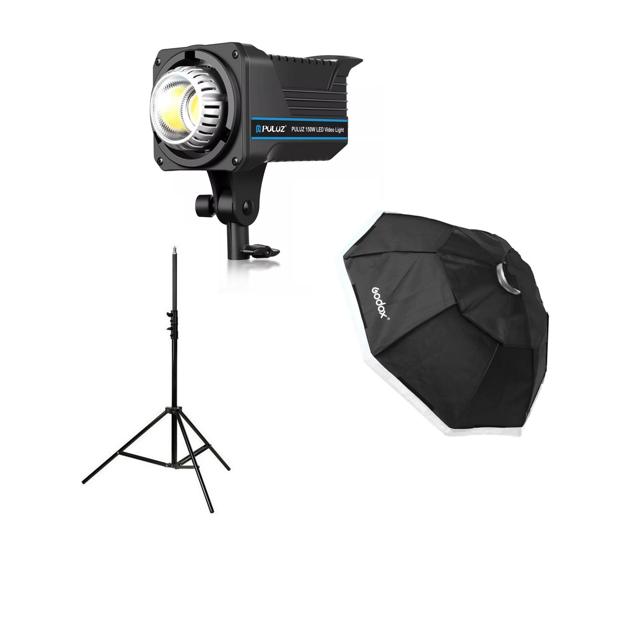 Kit Cañón Led Puluz 150w + Softbox 95cm Y Atril Godox