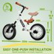 thumbnail image 2 of Bicicleta Balance SYNCFUN para niños pequeños de 12 pulgadas con asiento ajustable, color blanco, 2 of 7