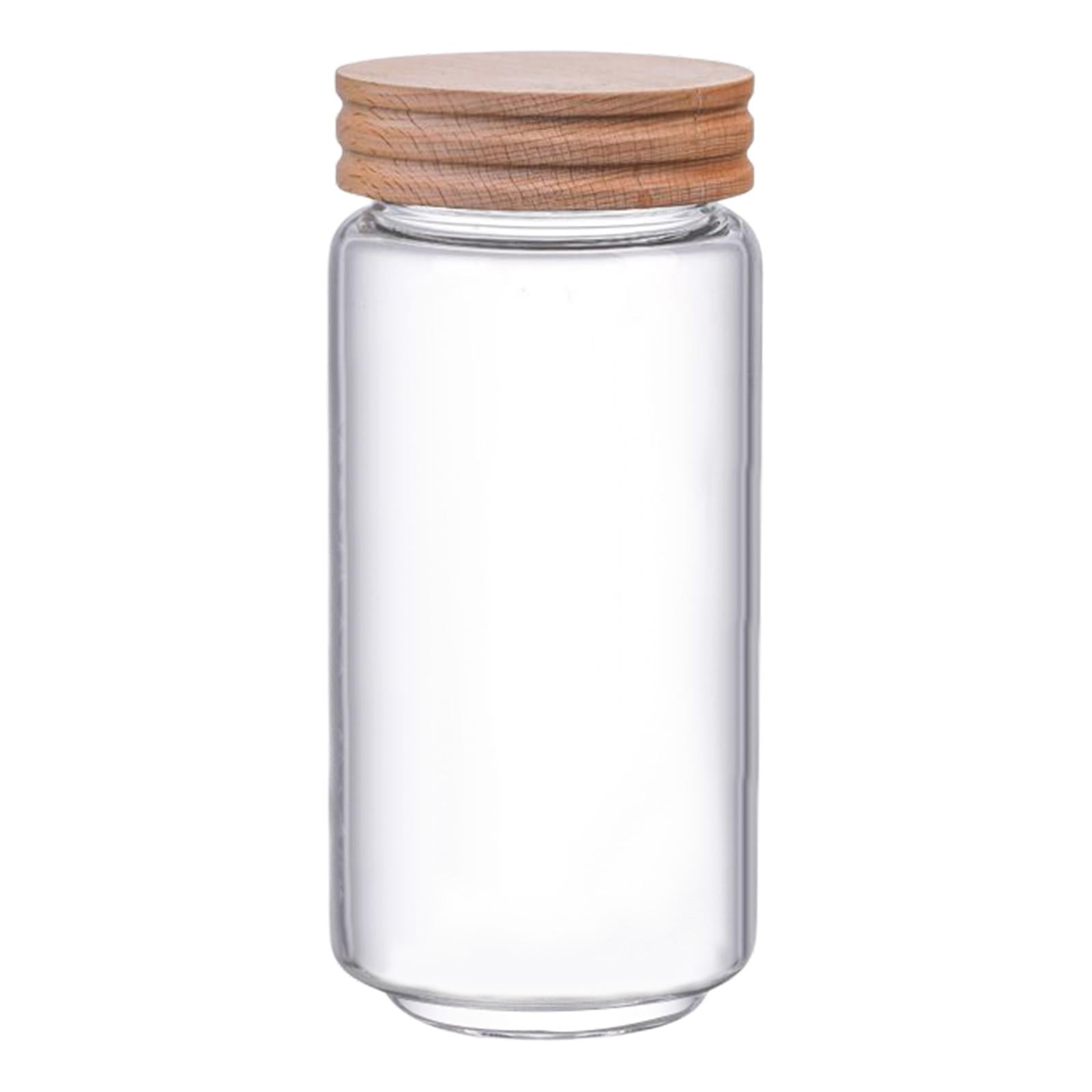 Bothyi - Tarro De Almacenamiento De Vidrio Transparente Decorativo Sellado Para Galletas De Caramelo De Despensa 7x19cm