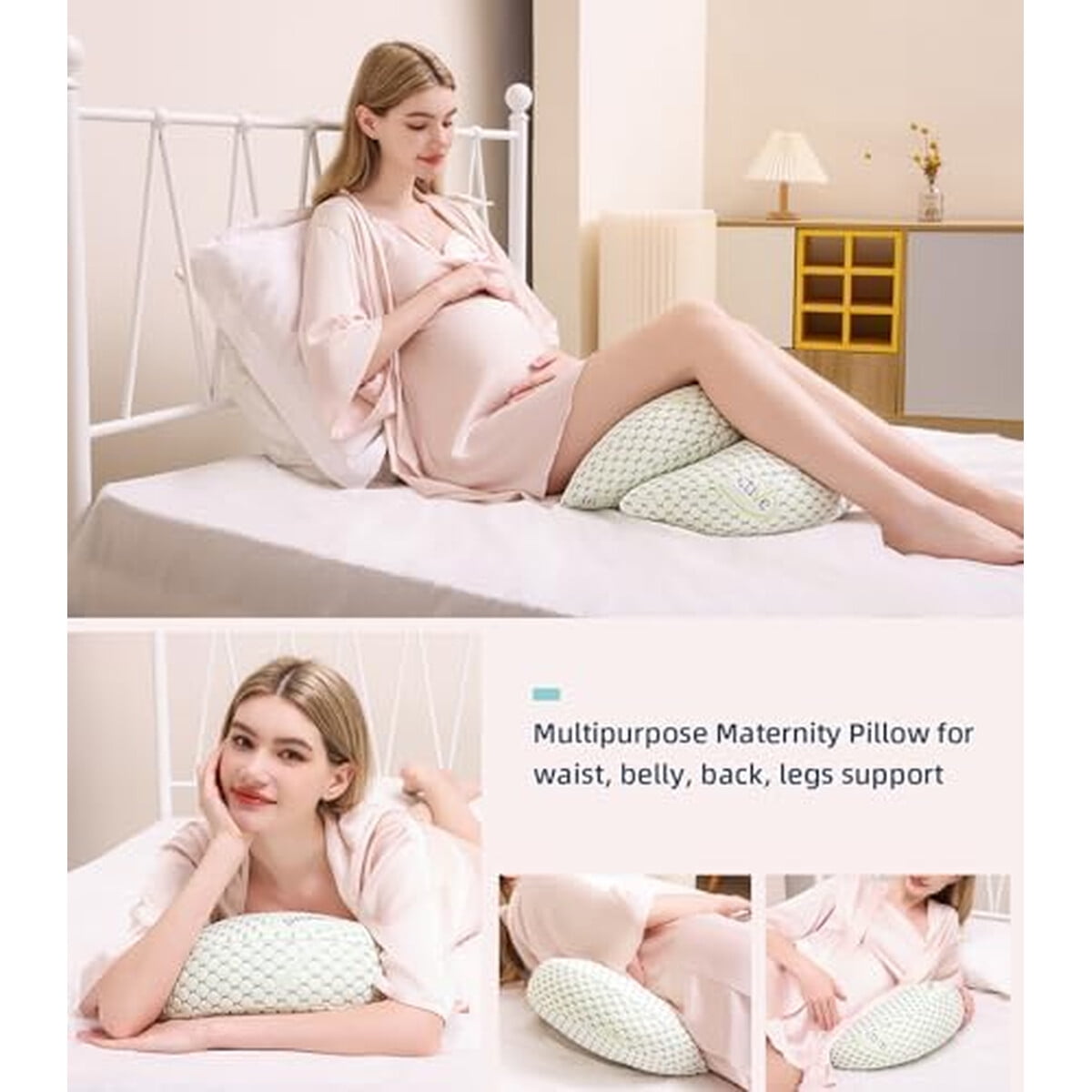 Almohada Embarazo Oternal Wedge Ajustable Verde Poliaster