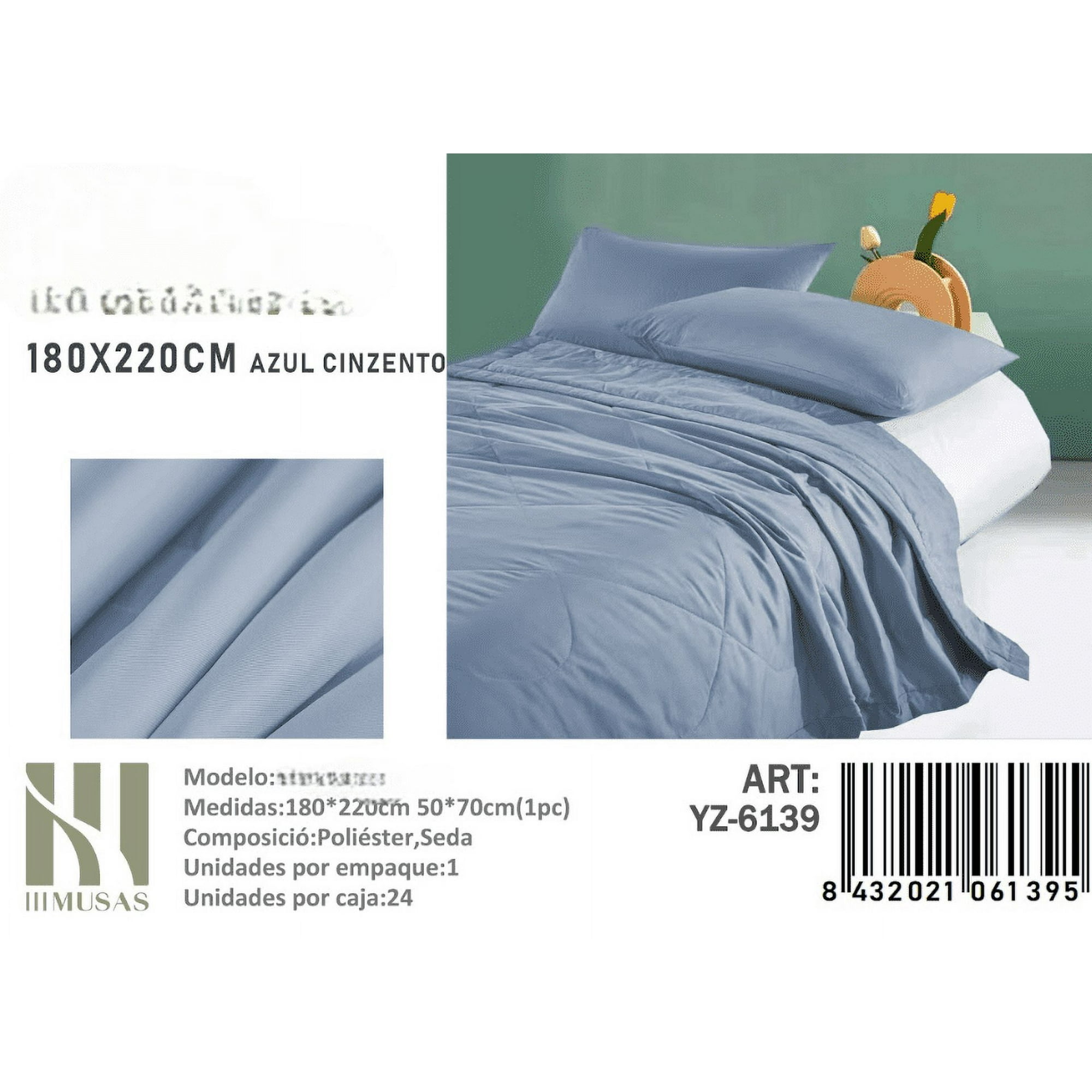 Mundo Shopping - Plumon Azul Plaza Y Media Medidas 180x220cm