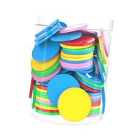 Bothyi - 100 Fichas Redondas Versátiles Para Matemáticas Elementales De 25 Mm, Contadores Matemáticos Coloridos