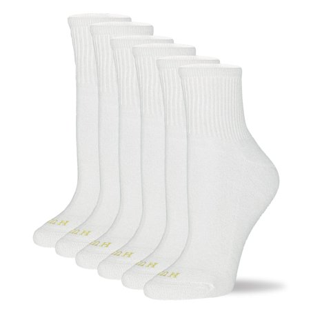 Sock Hue Mini Crew Para Mujer, Paquete De 6 Unidades, Color Blanco