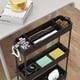 thumbnail image 2 of Carrito de almacenamiento SPACELEAD Slim de 4 niveles para oficina y cocina, negro, 2 of 7