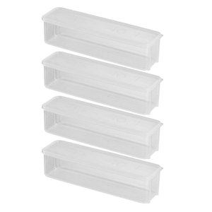 Magideal - 4 Contenedores De Pasta, Caja De Almacenamiento De Fideos, Caja Hermética Transparente Sellada Para Pasta, Contenedor De Espaguetis, Caja De Almacenam