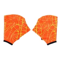 Ioensy - Guantes De Natación Con Muñequera Ajustable Fitness Acuático Buceo Aleta De Mano Naranja M
