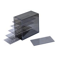 Magideal - Caja Organizadora De Almacenamiento De Pestañas, Estante De Exhibición De Pestañas, 5 Capas Transparentes Y Prácticos Para Almacenar Pestañas Con Cajó Negro