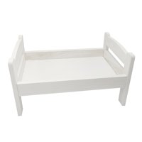 Bothyi - Accesorios De Fotografía Recién Nacido Cama Muebles Pequeños De Madera Para Niño Recién Nacido Blanco